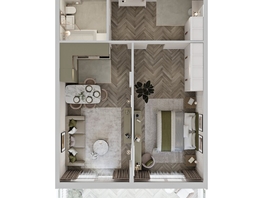 Продается 2-комнатная квартира ЖК Аллея Парк, 2 этап, 61.1  м&sup2;, 8492900 рублей