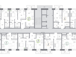 Продается 3-комнатная квартира ЖК Юдинский, дом 1.2, 67.6  м&sup2;, 9720880 рублей