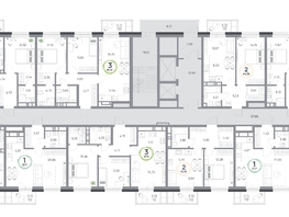 Продается 2-комнатная квартира ЖК Юдинский, дом 1.3, 44.86  м&sup2;, 6773860 рублей