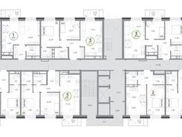 Продается 2-комнатная квартира ЖК Юдинский, дом 1.5, 49.54  м&sup2;, 7084220 рублей