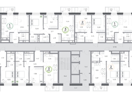 Продается 3-комнатная квартира ЖК Юдинский, дом 1.5, 67.4  м&sup2;, 9537100 рублей