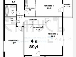 Продается 4-комнатная квартира Индустриальный район, 89.1 м², 4722300 рублей