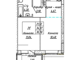 Продается 2-комнатная квартира ЖК Дружба, Шевченко, 135, 35.78  м², 5259660 рублей