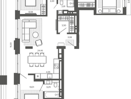 Продается 4-комнатная квартира ЖК Меланж, 98.26  м², 16018000 рублей