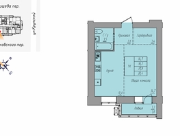 Продается 1-комнатная квартира ЖК На Крупской, 100, 39.4  м&sup2;, 7680000 рублей