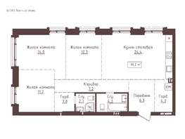 Продается 3-комнатная квартира ЖК Империал, 90.2  м&sup2;, 14522200 рублей