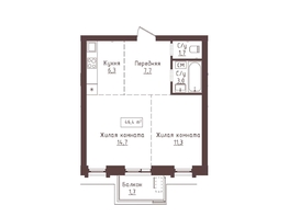 Продается 2-комнатная квартира ЖК Империал, 46.4  м&sup2;, 8398400 рублей