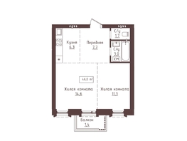 Продается 2-комнатная квартира ЖК Империал, 46  м&sup2;, 8740000 рублей
