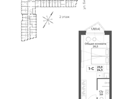 Продается Номер в отеле ГК RIZALTA Резорт Белокуриха, к.3, 24.3  м&sup2;, 17374500 рублей