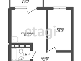 1-комнатная квартира, 43 м², 14/22 этаж