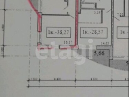 1-комнатная квартира, 38.3 м², 13/18 этаж