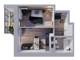 Продается 1-комнатная квартира ЖК Ёлки, дом 3, 40.96  м&sup2;, 7741440 рублей