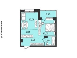 Продается 2-комнатная квартира ЖК Источник, дом 2, 38.96  м², 5920923 рублей