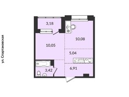 Продается 2-комнатная квартира ЖК Источник, дом 2, 38.68  м², 5878371 рублей