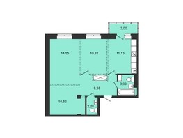 Продается 2-комнатная квартира ЖК Новые кварталы, дом 2, 64  м², 6138000 рублей