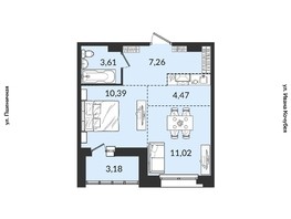 Продается 2-комнатная квартира ЖК Источник, дом 3, 39.93  м², 5749450 рублей