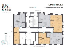 Продается 1-комнатная квартира ЖК Пулковский, 2 очередь, 32.88  м²