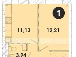 Продается 1-комнатная квартира ЖК Лето, дом 1, 36.86  м², 4434300 рублей