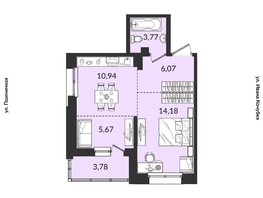 Продается 2-комнатная квартира ЖК Источник, дом 3, 44.41  м², 6457436 рублей