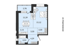 Продается 2-комнатная квартира ЖК Источник, дом 2, 45.78  м², 8227756 рублей