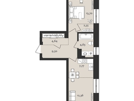 Продается 2-комнатная квартира ЖК Клубный дом на Грязнова, 55.15  м², 22500000 рублей