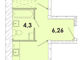 Продается 1-комнатная квартира ЖК Лето, дом 1, 43.3  м², 5217370 рублей