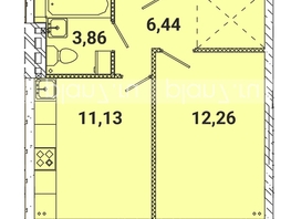 Продается 1-комнатная квартира ЖК Лето, дом 3, 34.9  м², 4025955 рублей