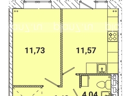 Продается 1-комнатная квартира ЖК Лето, дом 3, 34.7  м², 4541095 рублей