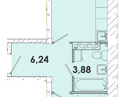 Продается 1-комнатная квартира ЖК Лето, дом 4, 46  м², 5681000 рублей