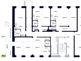 Продается 2-комнатная квартира ЖК Юго-Западный, дом 14, 53.48  м², 5910000 рублей