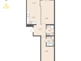 Продается 2-комнатная квартира ЖК Автограф, 73.95  м², 11206622 рублей