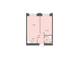 Продается 1-комнатная квартира ЖК Автограф, 44.02  м², 7745415 рублей