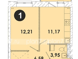 Продается 1-комнатная квартира ЖК Лето, дом 3, 34.6  м², 4595295 рублей