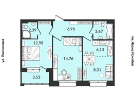 Продается 2-комнатная квартира ЖК Источник, дом 5, 58.73  м², 8974531 рублей