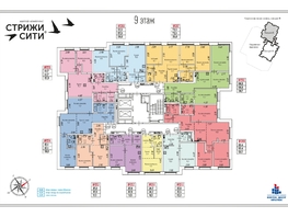 Продается 2-комнатная квартира ЖК Стрижи Сити, блок-секции 8,9, 61.7  м², 15660000 рублей