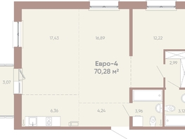 Продается 3-комнатная квартира ЖК Новые горизонты на Советской, д 1, 70.28  м², 10600000 рублей