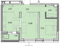 Продается 2-комнатная квартира ЖК Zenith (Зенит), 2 этап, 52.61  м², 7300000 рублей