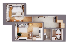 Продается 2-комнатная квартира ЖК Стрижи Сити, блок-секции 6,7, 44.6 м², 10258000 рублей