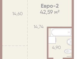 Продается 1-комнатная квартира ЖК Новые горизонты на Советской, д 1, 42.59 м², 7000000 рублей