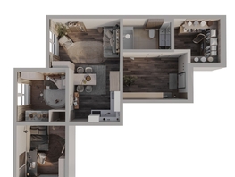 Продается 3-комнатная квартира ЖК Стрижи Сити, блок-секции 8,9, 64.6 м², 15135000 рублей