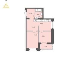 Продается 1-комнатная квартира ЖК Автограф, 49.05 м², 8484619 рублей