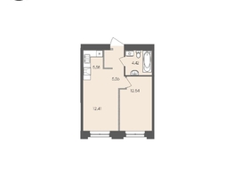 Продается 1-комнатная квартира ЖК Автограф, 40.51 м², 7367623 рублей