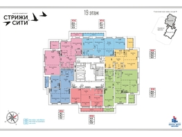 Продается 2-комнатная квартира ЖК Стрижи Сити, блок-секции 8,9, 59.7 м², 11223600 рублей