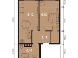 Продается 2-комнатная квартира ЖК RIVERANG (РиверАнг), 48.7 м², 11053258 рублей
