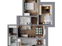 Продается 3-комнатная квартира ЖК Стрижи Сити, блок-секции 6,7, 79.38 м², 13891500 рублей
