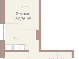 Продается 2-комнатная квартира ЖК Новые горизонты на Советской, д 1, 52.76  м², 9580000 рублей