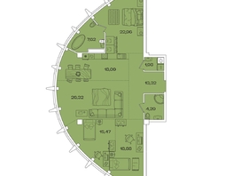 Продается 4-комнатная квартира ЖК Звезды, дом 1, 128.9  м², 33436660 рублей