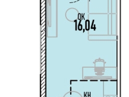 Продается 1-комнатная квартира ЖК Аквамарин, дом 1, 34.98 м², 7065960 рублей