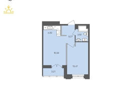 Продается 1-комнатная квартира ЖК Автограф, 42.9 м², 8076595 рублей