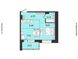 Продается 2-комнатная квартира ЖК Источник, дом 3, 35.43  м², 6444620 рублей